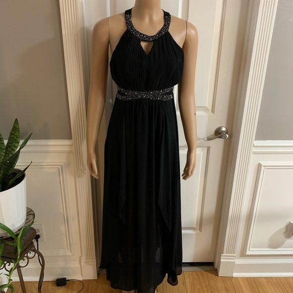 Women’s halter neck maxi floaty long dress size M - Picture 3 of 15